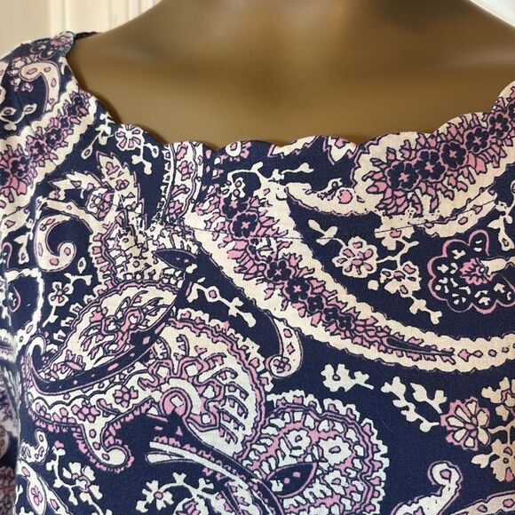 Talbots Purple Paisley Blouse - Picture 4 of 5